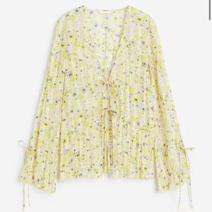 Floral Sheer Yellow Top